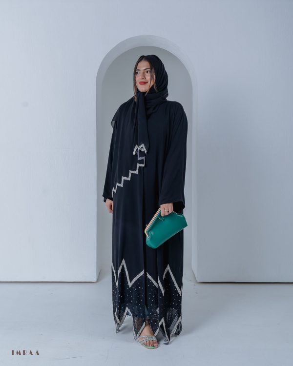 Crystal edge abaya